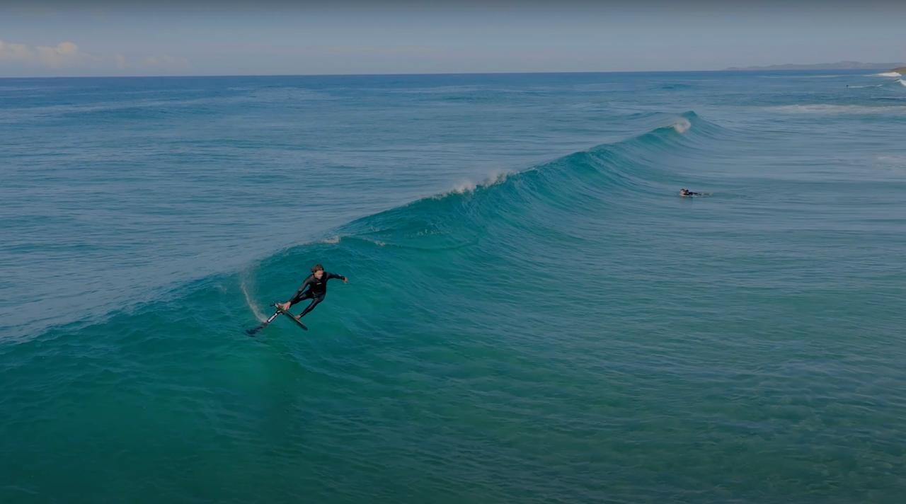Foiling on a sick wave